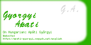 gyorgyi apati business card
